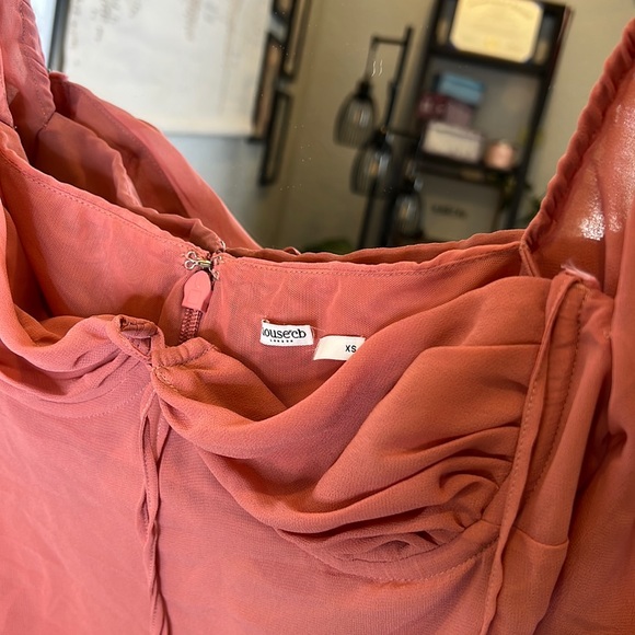 HOUSE OF CB 'Baby' Pink Chiffon Cutout Halter Mini Dress NWOT - Picture 13 of 15